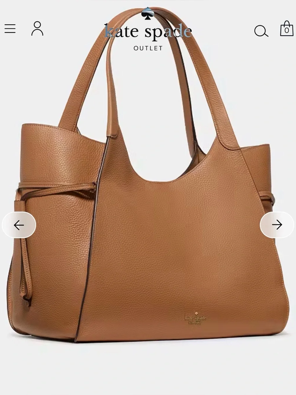 Kate Spade Stash Large Carryall Bag in Cognac